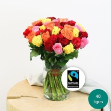 Max Havelaar Multicolored Rose Bouquet (20 roses)