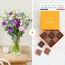 Bouquet of Parma Lisianthus and Chocolates (Normal)