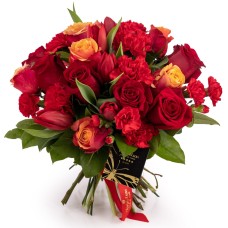 Bouquet of deep red roses (standard)