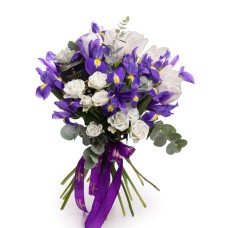 Bouquet of blue irises (Deluxe)