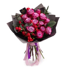 Bouquet of Purple Passion roses (Deluxe)