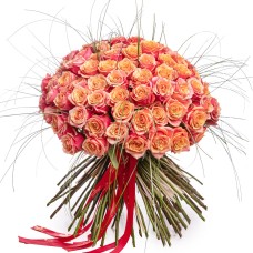 101 orange roses