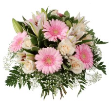 Bouquet Of Roses And Gerberas In Romania (Deluxe)