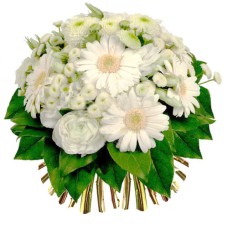 Send Flowers To Romania - White Bouquet (Deluxe)