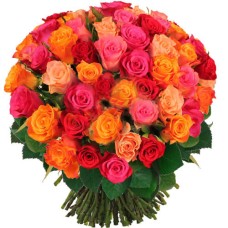 Bouquet Of Colorful Roses In Romania (Standard)