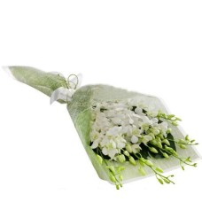 White Thai Orchid Bouquet To Romania (Deluxe)