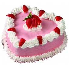 Heart Shapped Raspberry Cake - Delicious Cake Gifts In Romania