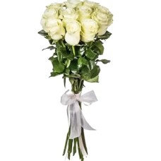 9 Luxury White Roses