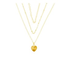 Necklace For Women With Fine European Crystal In The Shape Of A Heart- 14K Gold Plated- Elegant And Brilliant Necklace- Fashion Women'S Necklaces- Fashion Women'S Jewelry- Special Gift