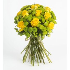 Love Always Alive - Yellow Roses And Green Cuts