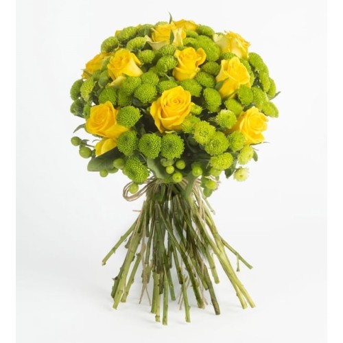 Love Always Alive - Yellow Roses And Green Cuts