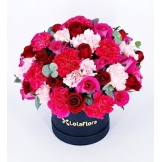 Roses and Carnations in a Large Box