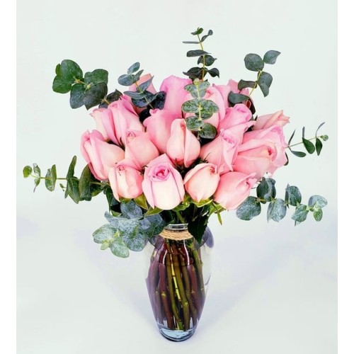 24 Pink Roses