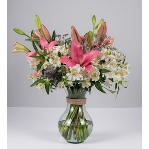 Lily Rosa and Astromelia arrangement