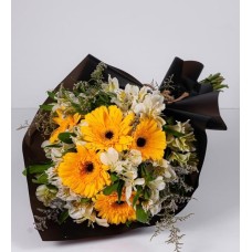 Bouquet Yellow Gerbera And Astromelia