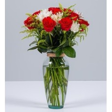 Red Rose and White Daisy