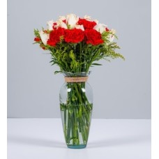 White Rose and Red Carnation
