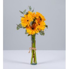 5 Yellow Gerberas in a Vase