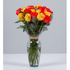 12 Orange Roses And 12 Yellow Roses