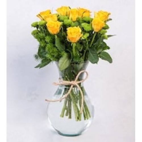 Arrangement of Yellow Roses with Yokos