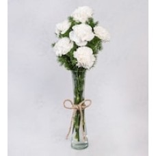 White Carnations in Violetero
