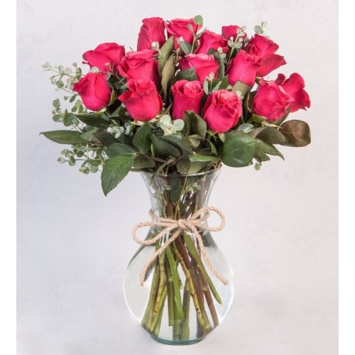 Arrangement Of 16 Topaz Roses