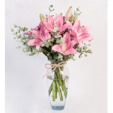 Detail Of Pink Lilies