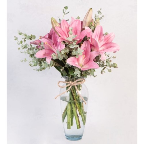 Detail Of Pink Lilies