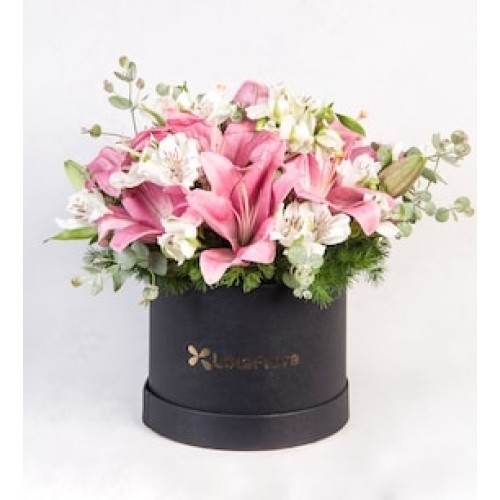 Lily Roses and Astromelia in Box