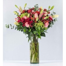 Pink Lily and Daisy in Cylinder
