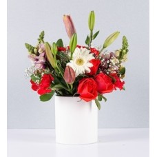 Pot Roses, Lilies and Gerberas
