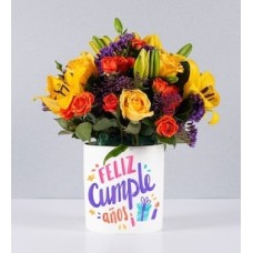 Perfect Autumn Pot With Birthday Sticker