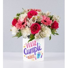 Special Romantic Pot With Birthday Sticker