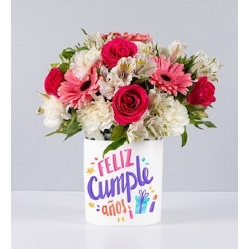 Special Romantic Pot With Birthday Sticker