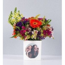Colorful Mix Pot With Personalized Sticker