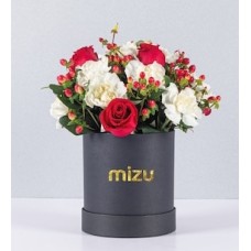 Roses and White Carnations Box