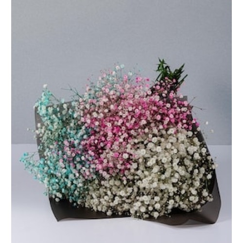Blue, Pink and White Gypsum Bouquet