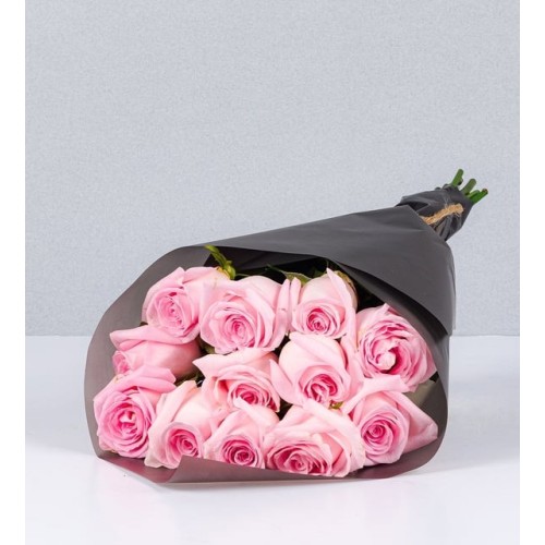 Bouquet of 12 Pink Roses