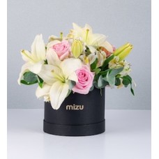 Box of Lilys and Pink Roses