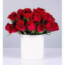21 Red Roses in a Vase