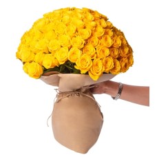 150 Yellow Roses in Special Bouquet