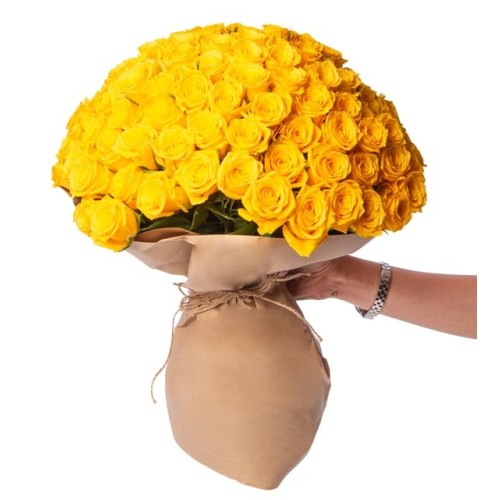150 Yellow Roses in Special Bouquet
