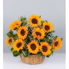 Basket Of Sunflowers