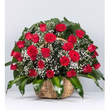 Red Roses Basket