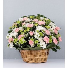 Basket of Daisies and Carnations