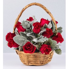 Basket Jr. Red Roses And Miller