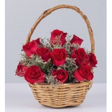 Basket Jr Red Rose and Limonium
