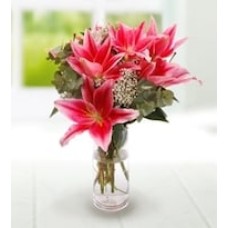 pink lilies