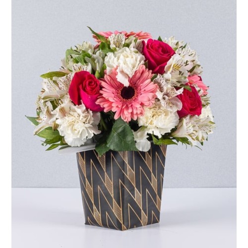 Pink Flower Arrangement With Carnations