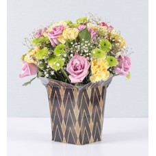 Sweet Colors Arrangement with Rose and Carnation